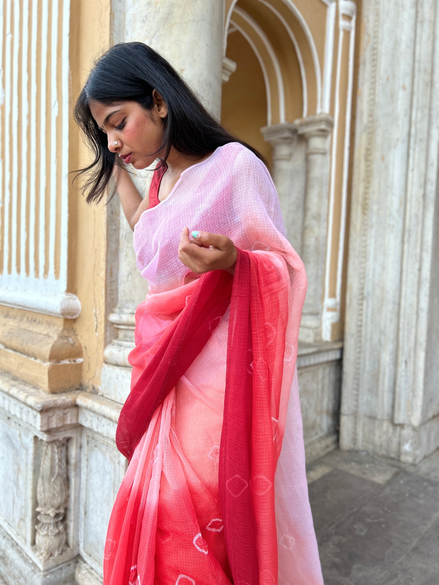 MAROON SHADE KOTA DORIYA tie&dye saree