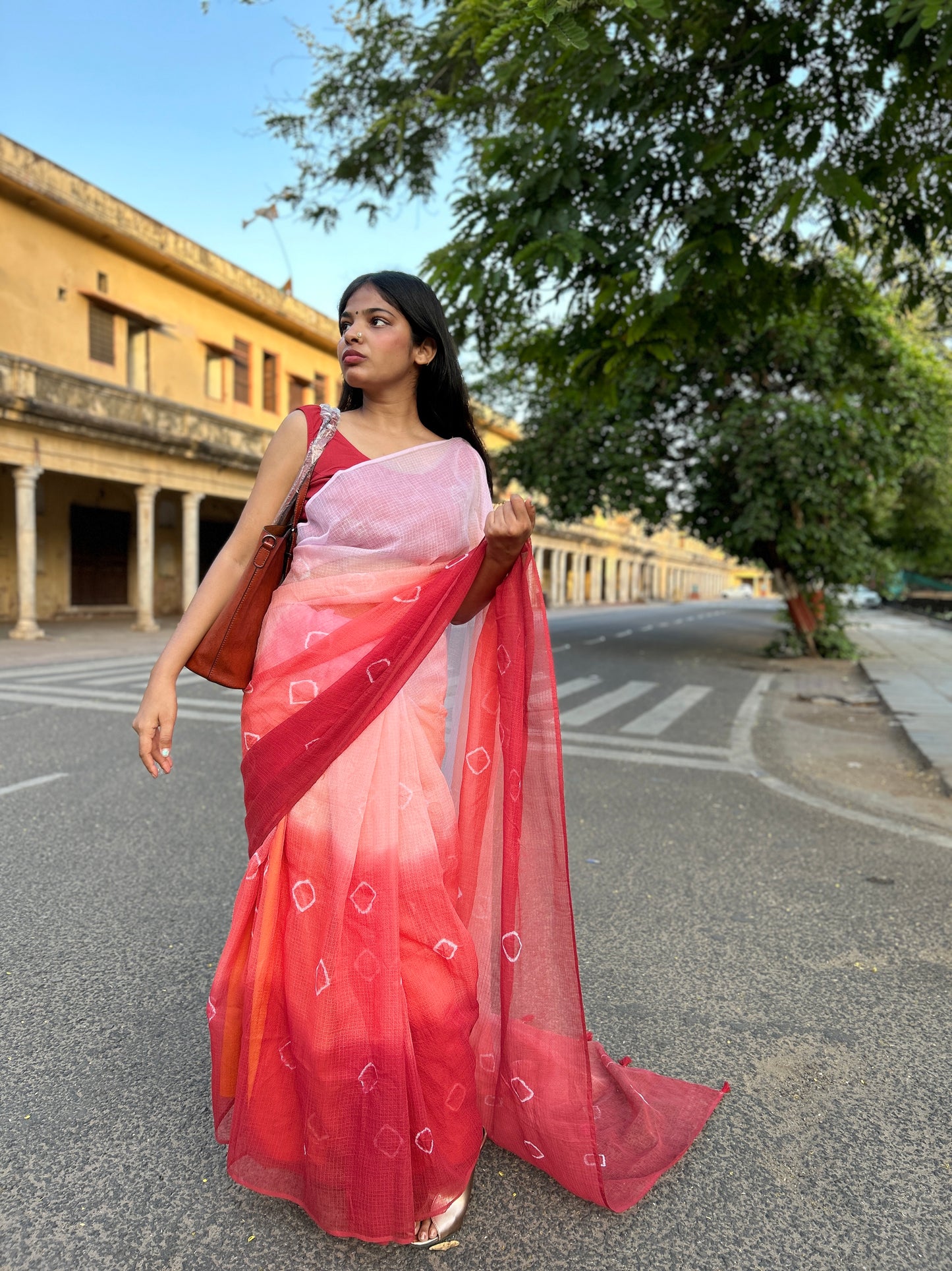 MAROON SHADE KOTA DORIYA tie&dye saree