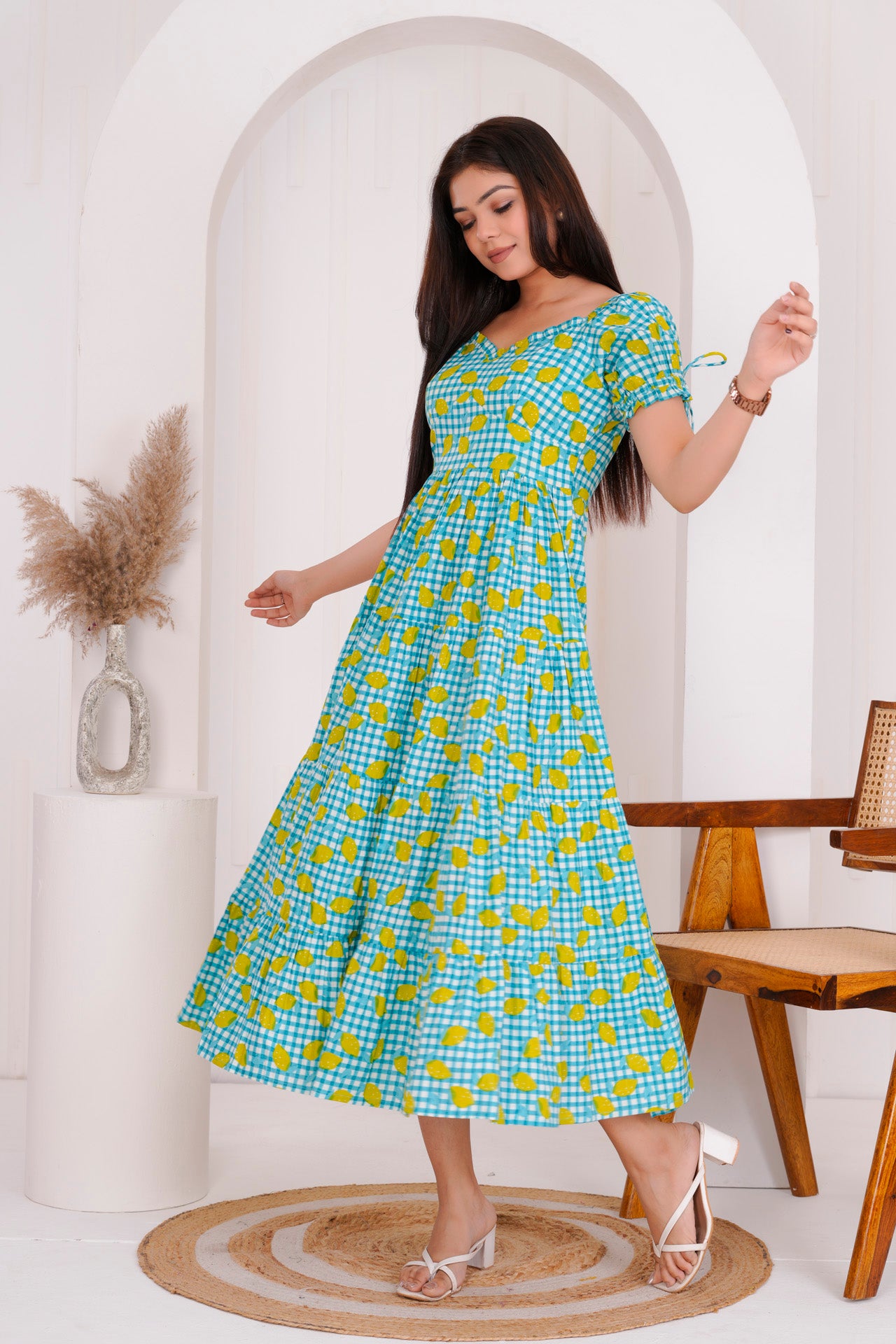 SKY-BLUE LONG DRESS