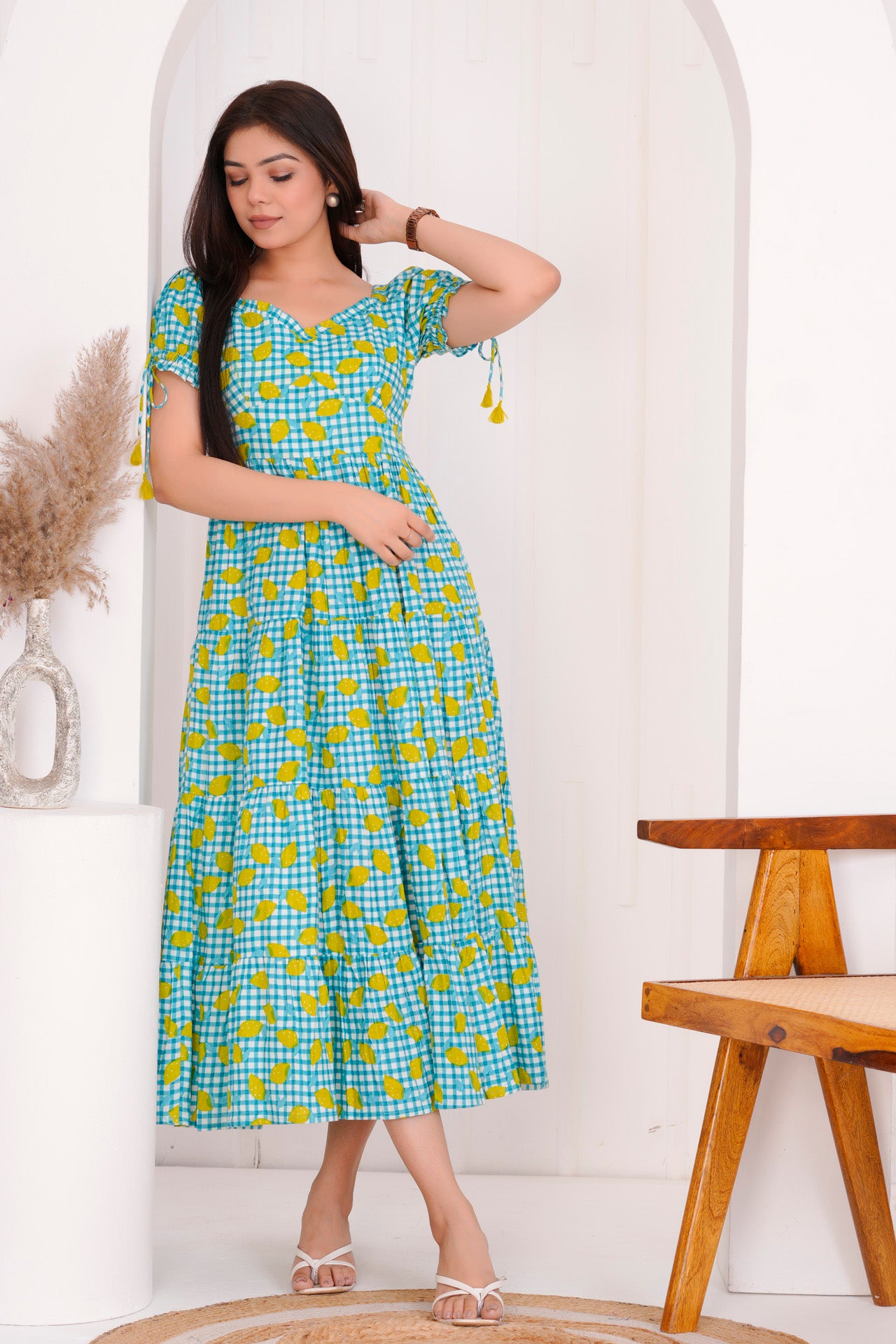SKY-BLUE LONG DRESS
