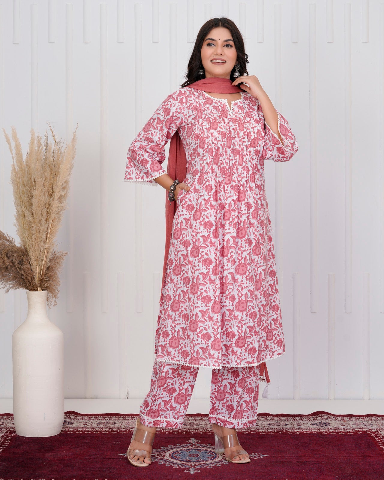 Brown Cotton kurta Set