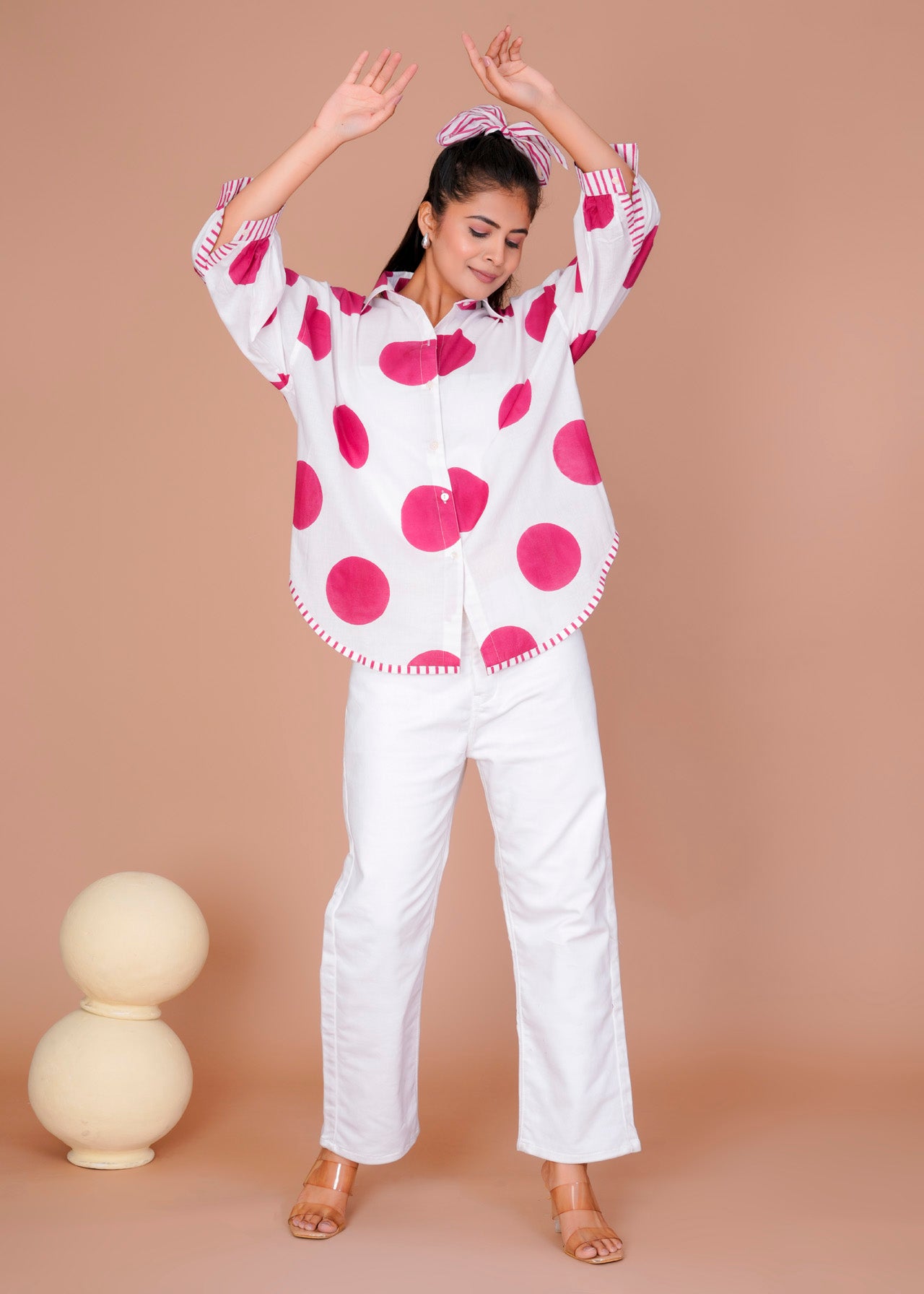 PINK POLKA ANTI-FIT SHIRT