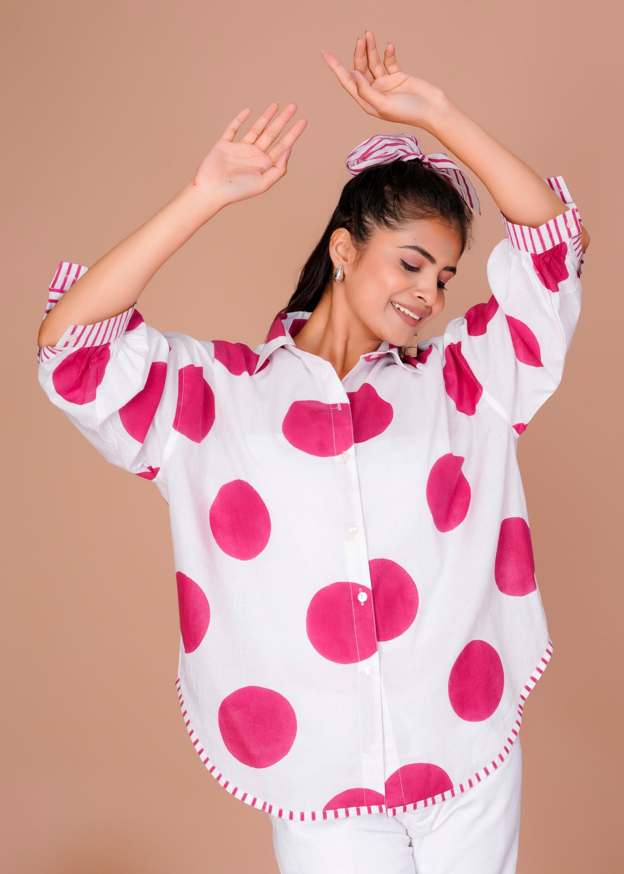 PINK POLKA ANTI-FIT SHIRT