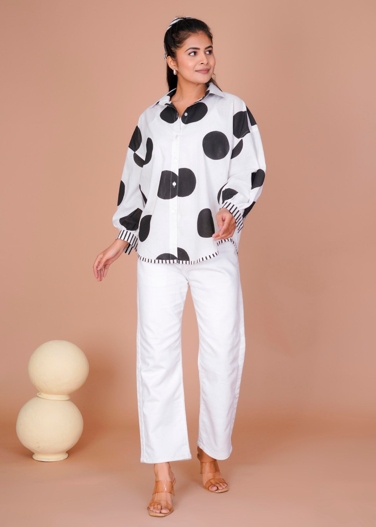 BLUE POLKA ANTI-FIT SHIRT