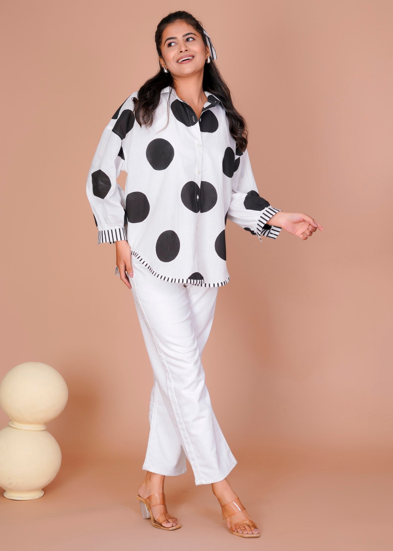 BLUE POLKA ANTI-FIT SHIRT