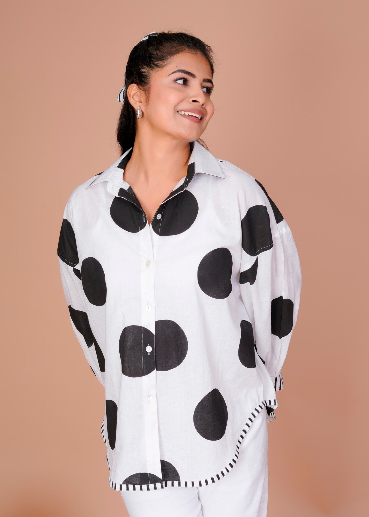 BLUE POLKA ANTI-FIT SHIRT