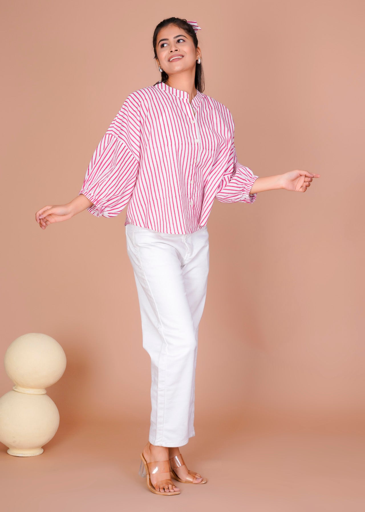 PINK STRIPE ANTI-FIT SHIRT