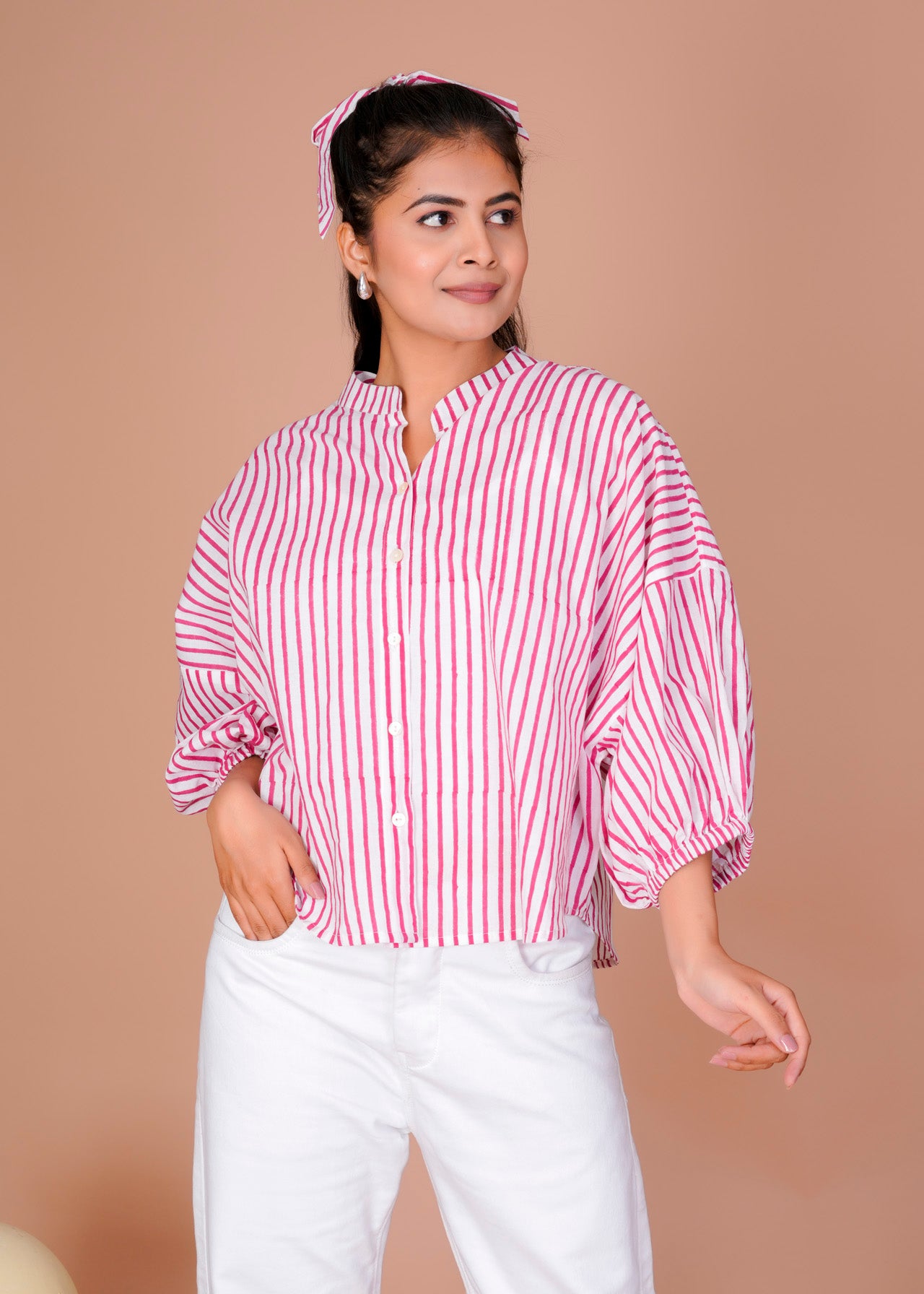 PINK STRIPE ANTI-FIT SHIRT