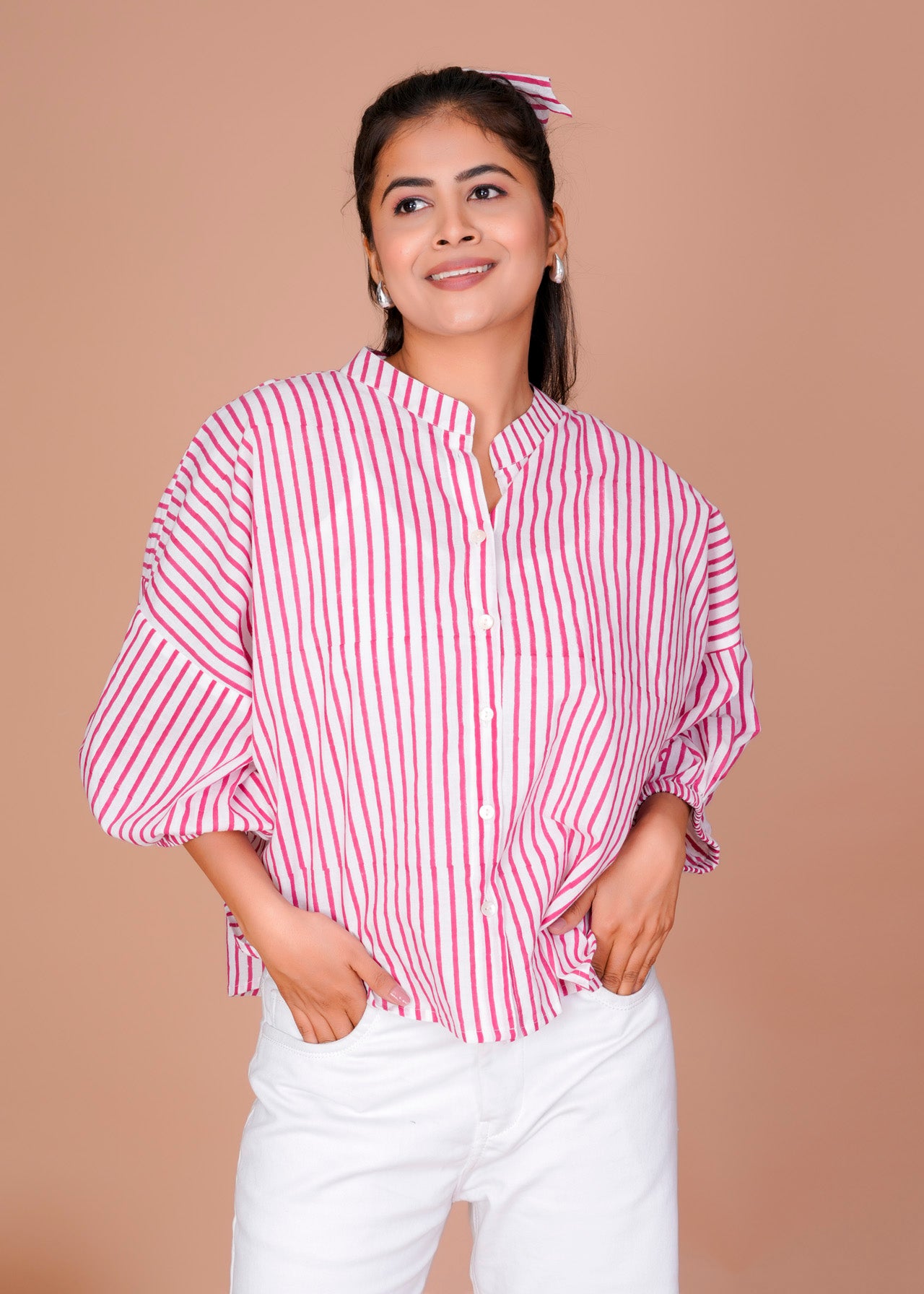PINK STRIPE ANTI-FIT SHIRT