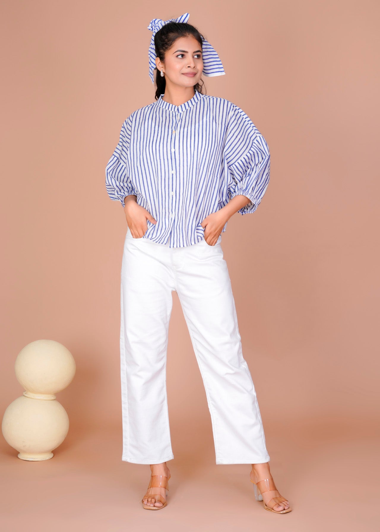 BLUE STRIPE ANTI-FIT SHIRT