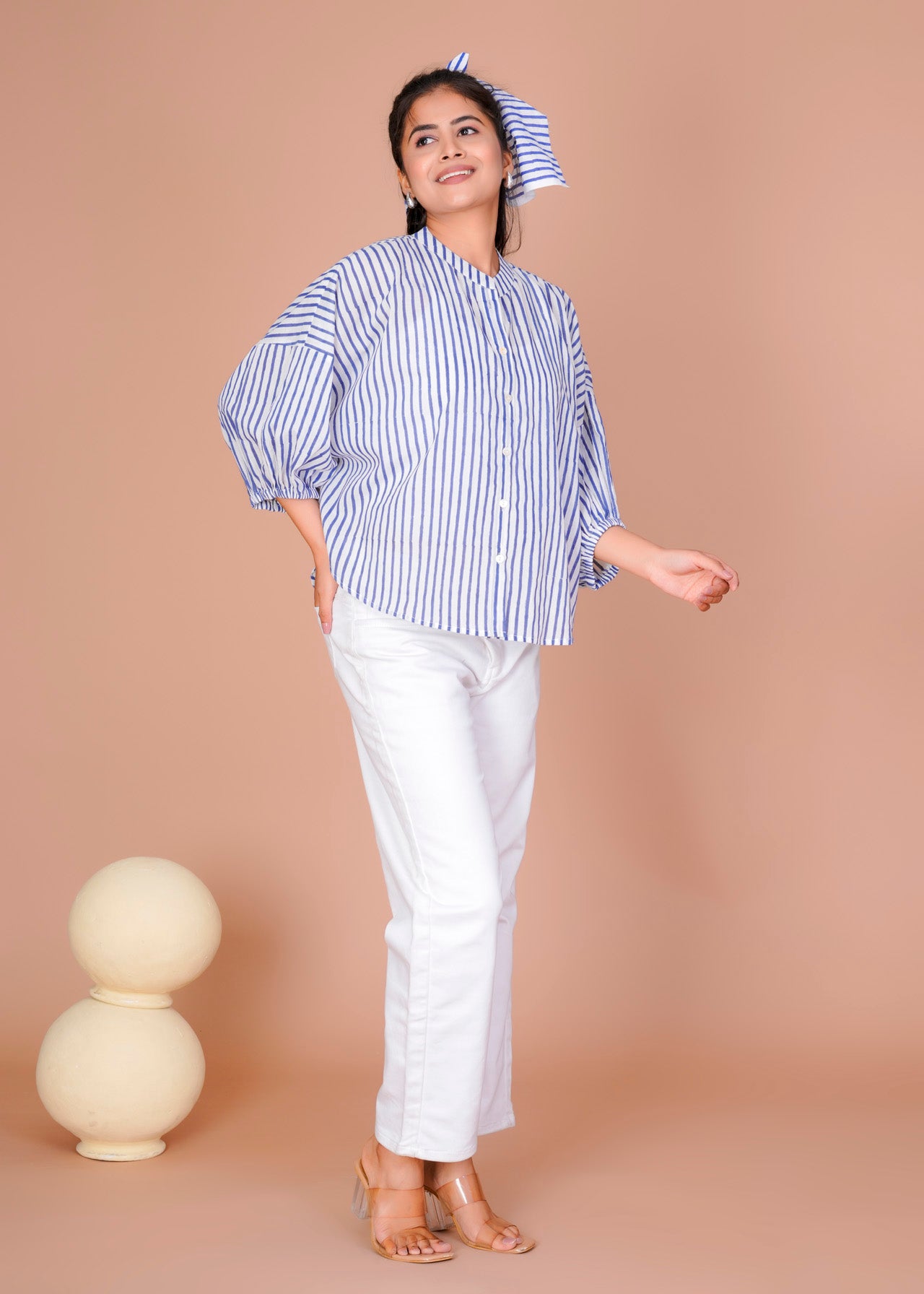 BLUE STRIPE ANTI-FIT SHIRT
