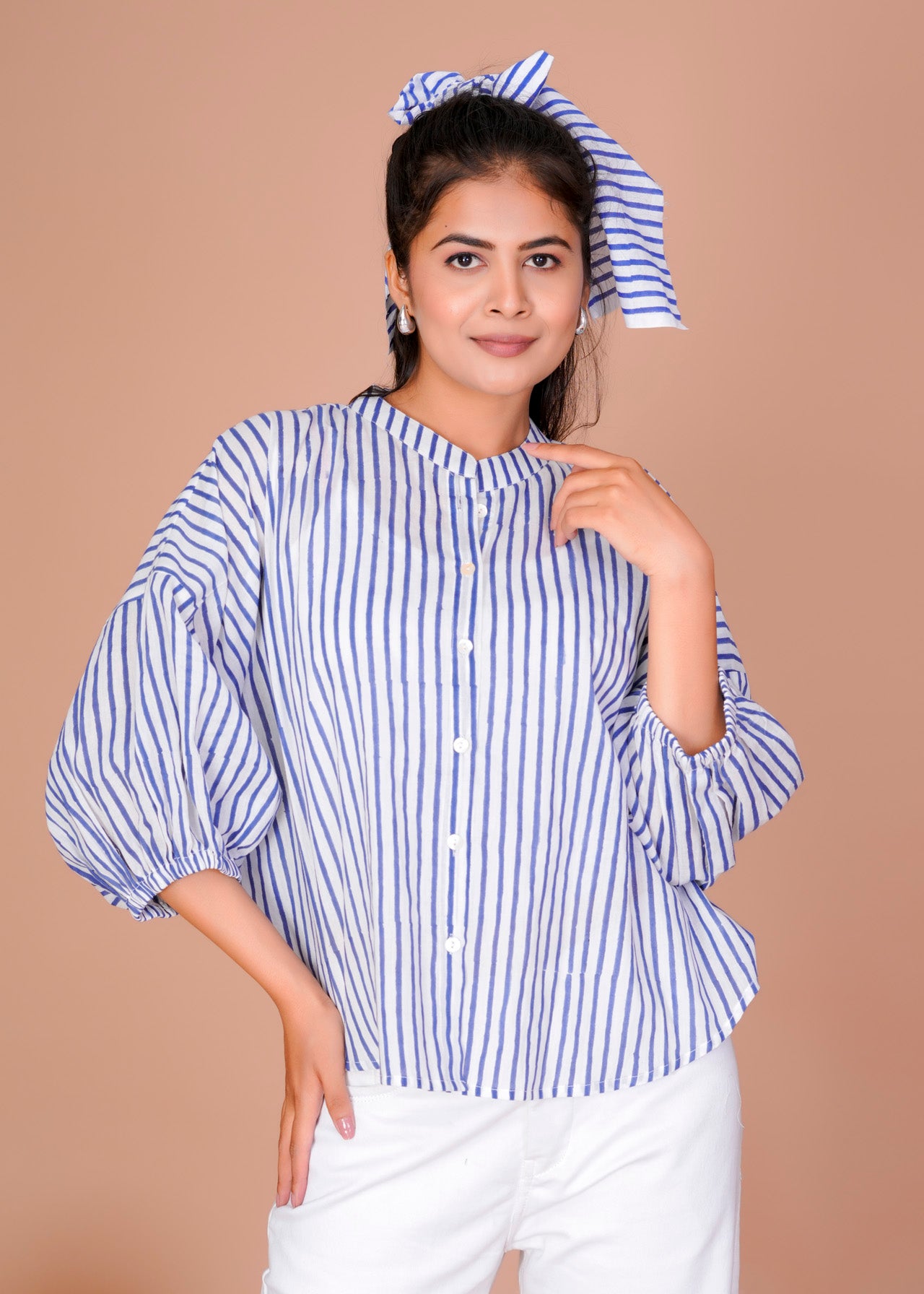 BLUE STRIPE ANTI-FIT SHIRT