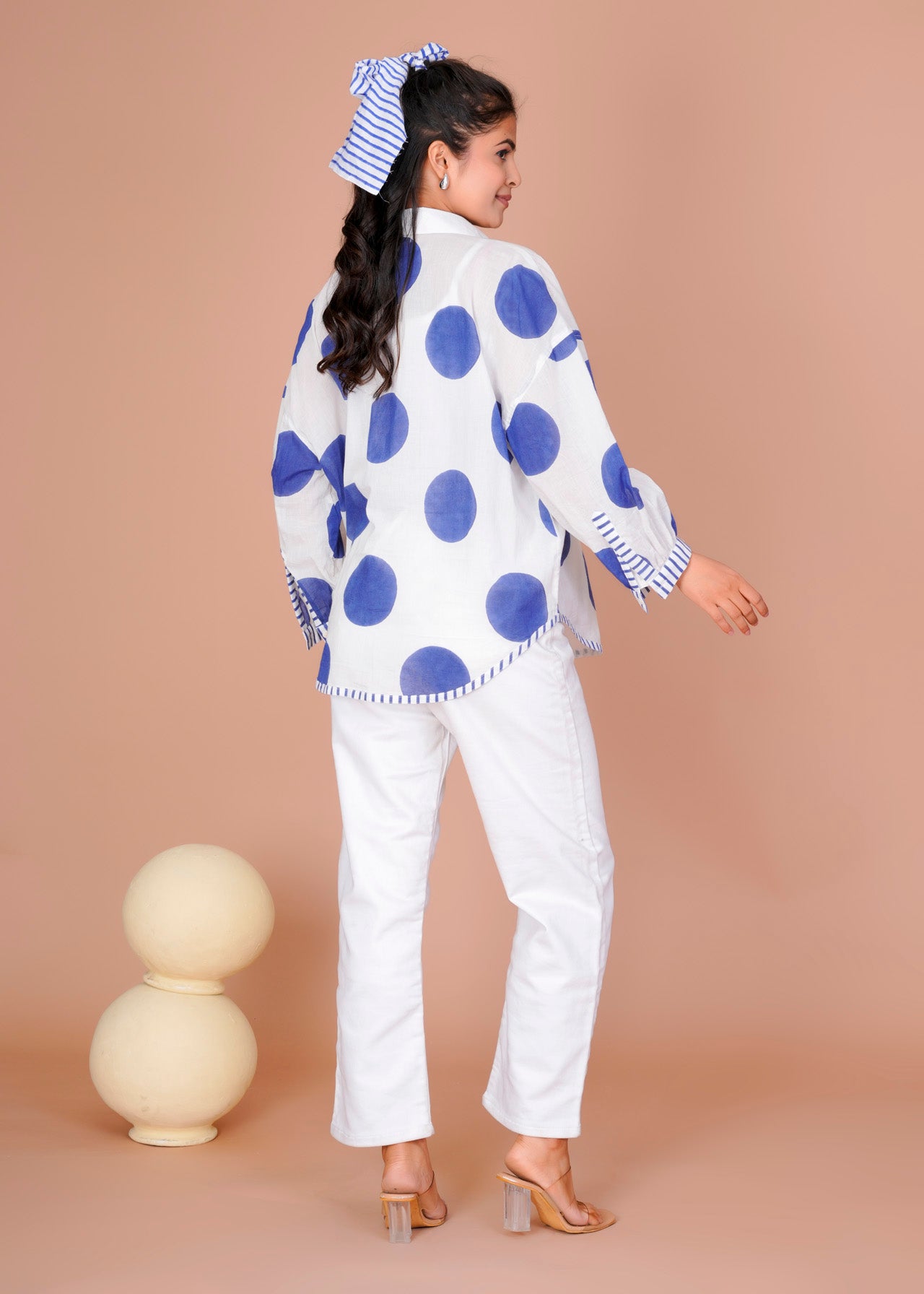 BLUE POLKA ANTI-FIT SHIRT