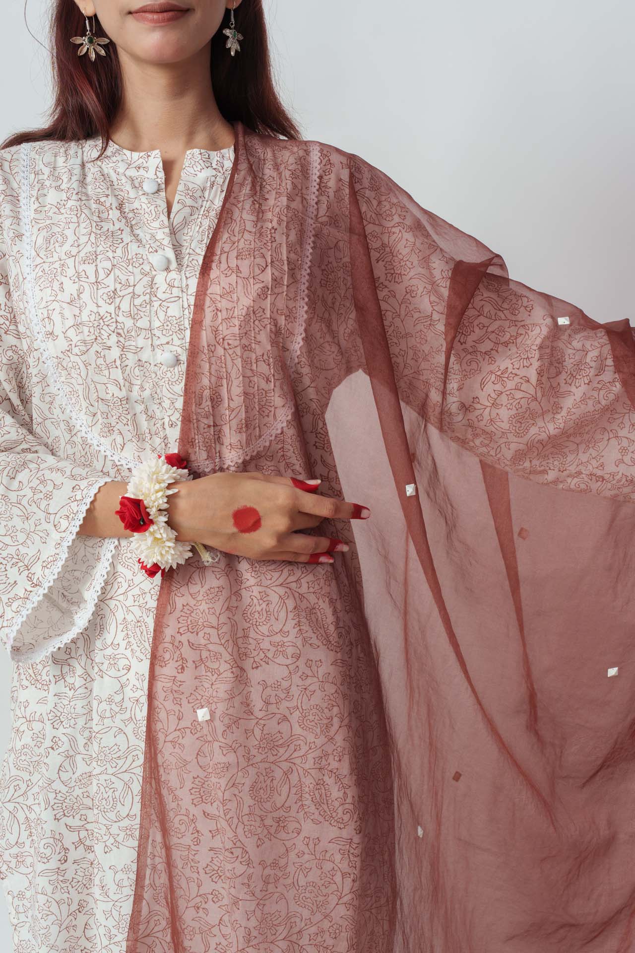Browny jaal block kurta set