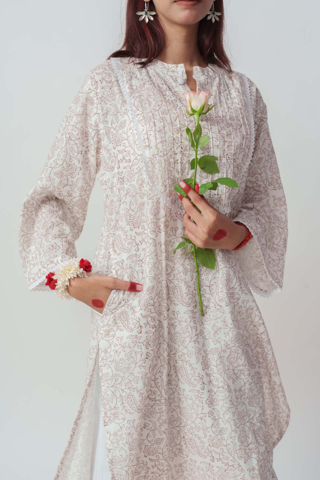 Browny jaal block kurta set