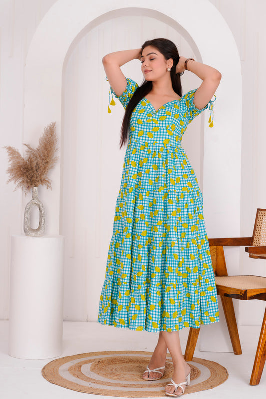 SKY-BLUE LONG DRESS