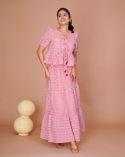 RED STRIPE CO-ORD SET