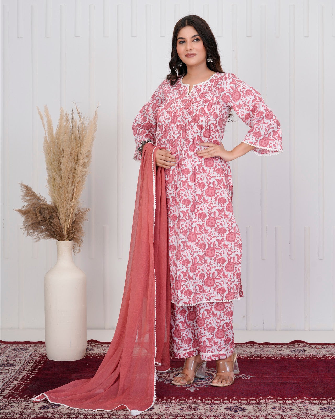 Brown Cotton kurta Set