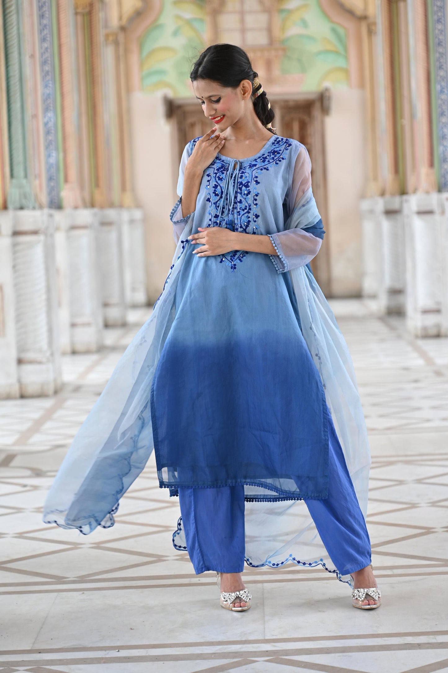 BLUE Ombre tie&dye