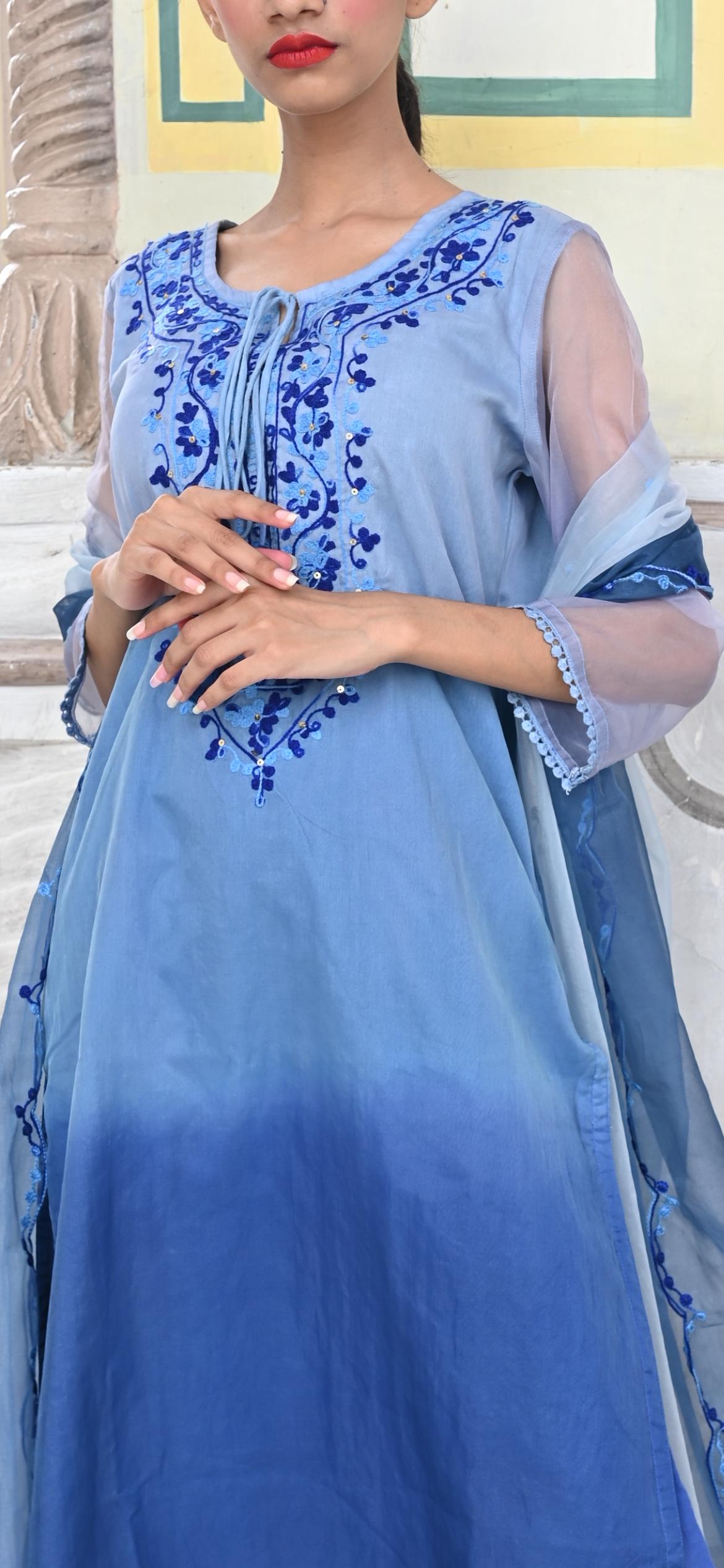 BLUE Ombre tie&dye