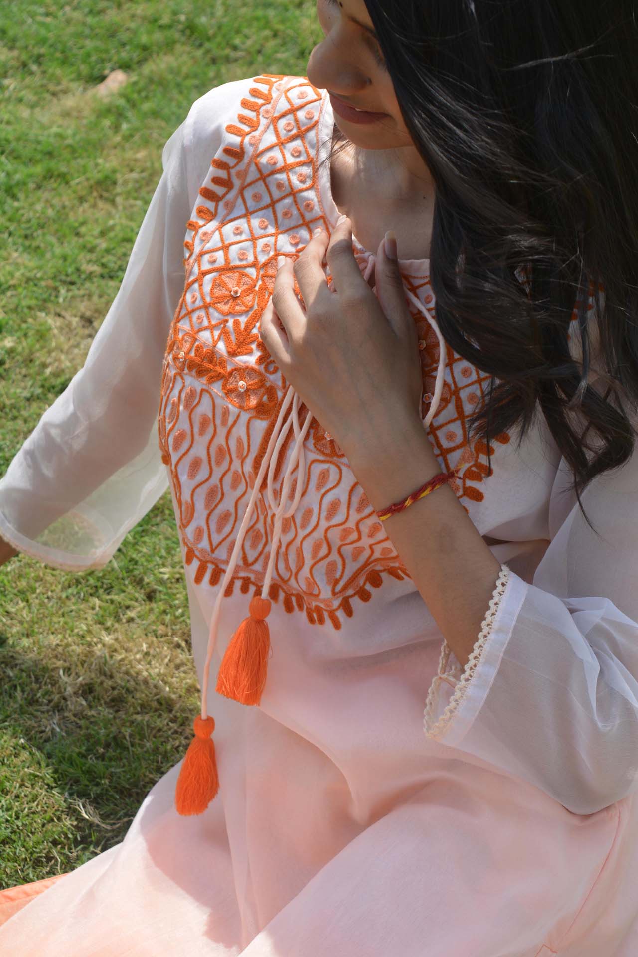 ORANGE Ombre tie&dye
